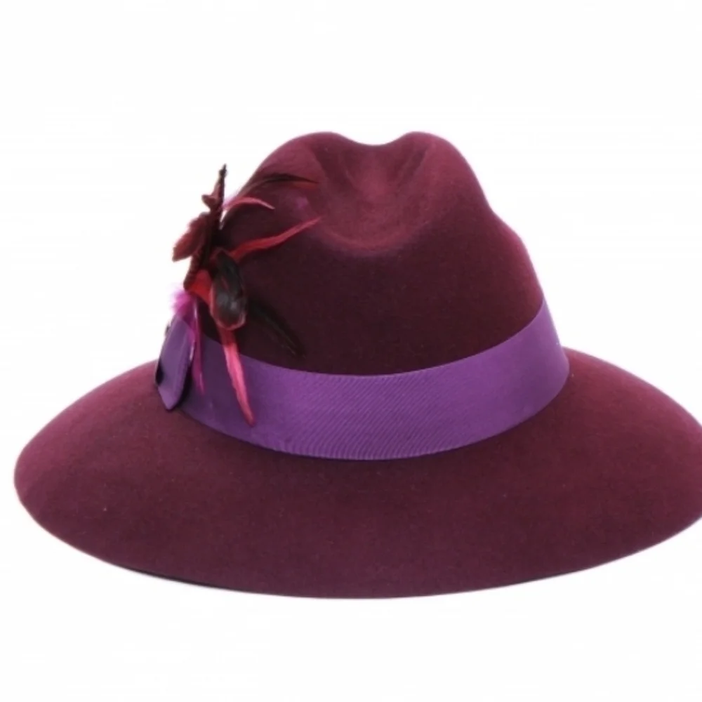 GUCCI Felt and Pheasant Feather GG Trilby Hat. - Picture 3 of 12